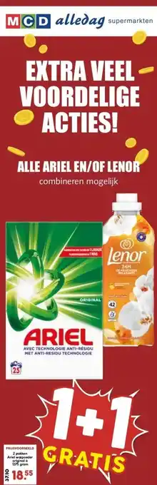 MCD Supermarkt ALLE ARIEL EN/OF LENOR aanbieding