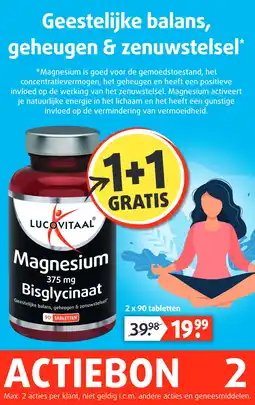 Lucovitaal Magnesium 375 mg Bisglycinaat aanbieding