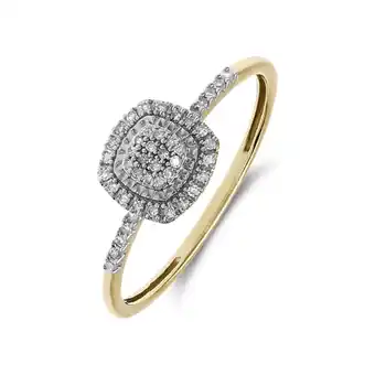 Lucardi 14 Karaat gouden ring diamant 0,10ct aanbieding