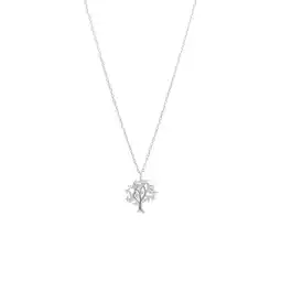 Lucardi Zilveren ketting & hanger levensboom zirkonia aanbieding