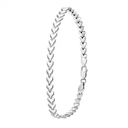 Lucardi Gerecycled zilveren armband rhodiumplated hart schakel aanbieding