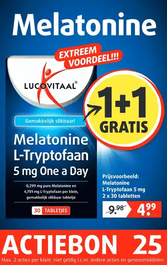 Lucovitaal Melatonine L-Tryptofaan aanbieding