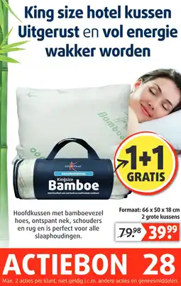 Lucovitaal Kingsize Bamboe Gezondheidskussen aanbieding