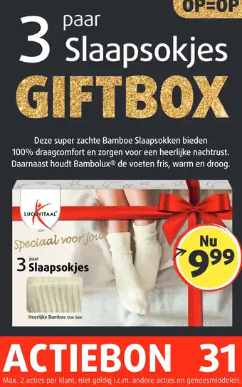 Lucovitaal 3 paar Slaapsokjes GIFTBOX aanbieding