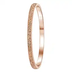 Lucardi Stalen roséplated bangle met kristal voor dames aanbieding