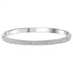 Lucardi Gerecycled stalen armband bangle met kristal aanbieding