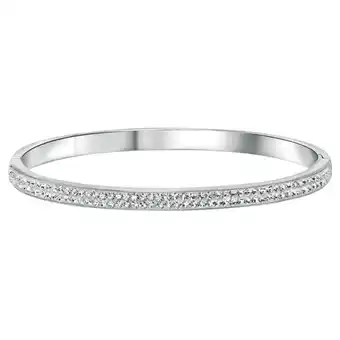 Lucardi Gerecycled stalen armband bangle met kristal aanbieding