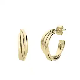 Lucardi Stalen goldplated oorringen voor dames aanbieding