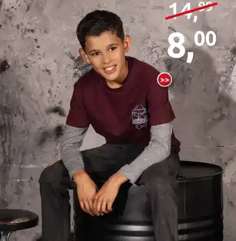 Jola Mode Shirt DONKER ROOD aanbieding