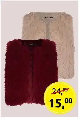 Jola Mode GILET WIJN ROOD aanbieding