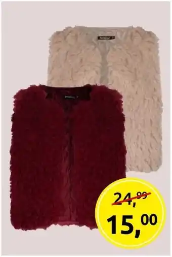 Jola Mode GILET WIJN ROOD aanbieding