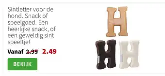 Intratuin Sintletter voor de hond. Snack of speelgoed. Een heerlijke snack, of een geweldig sint speeltje! aanbieding