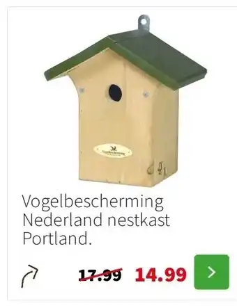 Intratuin Vogelbescherming Nederland nestkast Portland. aanbieding