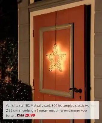 Intratuin Verlichte ster 3D. aanbieding