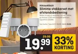 Hubo KlikAanKlikUit Slimme stekkerset met afstandsbediening aanbieding