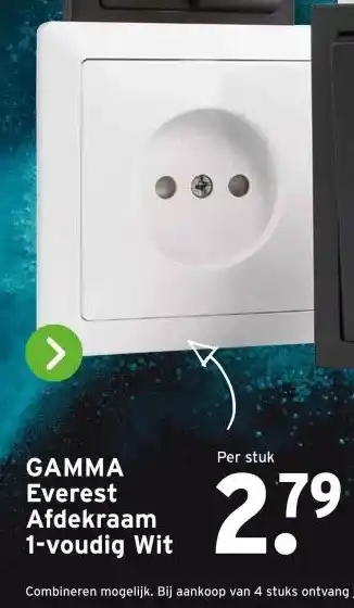 GAMMA GAMMA Everest Afdekraam 1-voudig Wit aanbieding