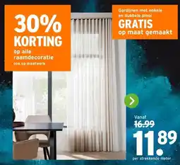 GAMMA alle raamdecoratie ook op maatwerk aanbieding