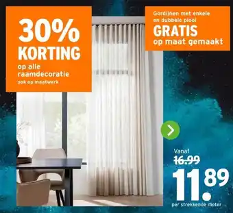 GAMMA alle raamdecoratie ook op maatwerk aanbieding
