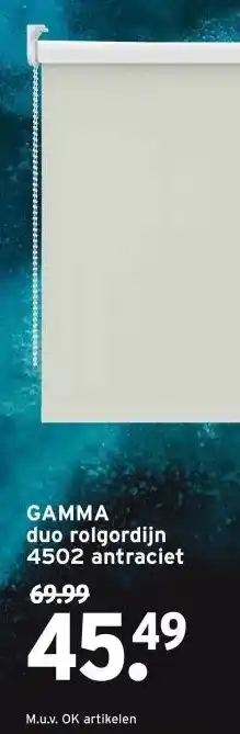 GAMMA GAMMA duo rolgordijn 4502 antraciet aanbieding