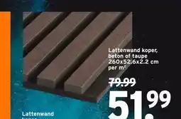 GAMMA Lattenwand koper, beton of taupe aanbieding