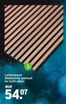 GAMMA Lattenwand Melbourne walnoot en licht eiken aanbieding