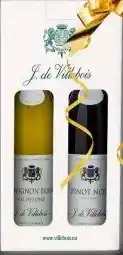 Gall & Gall J. de Villebois Sauvignon Blanc & Pinot Noir Cadeaupakket 2X75CL aanbieding