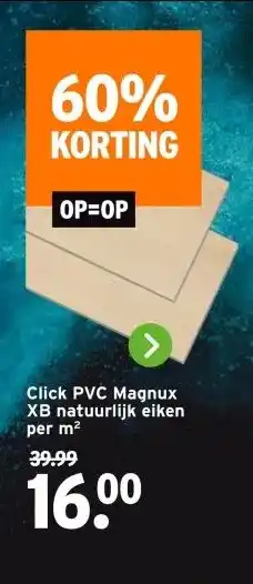 GAMMA Click PVC Magnux XB natuurlijk eiken aanbieding