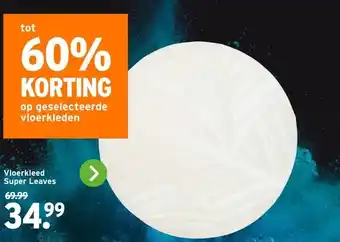 GAMMA Vloerkleed Super Leaves aanbieding
