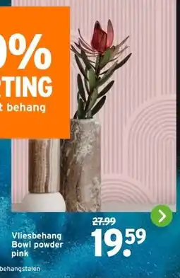 GAMMA Vliesbehang Bowi powder pink aanbieding