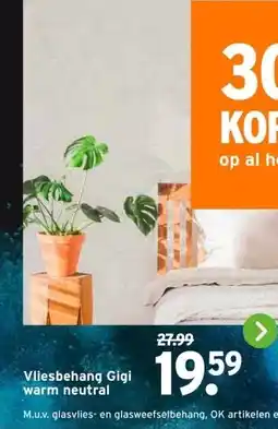 GAMMA Vliesbehang Gigi warm neutral aanbieding