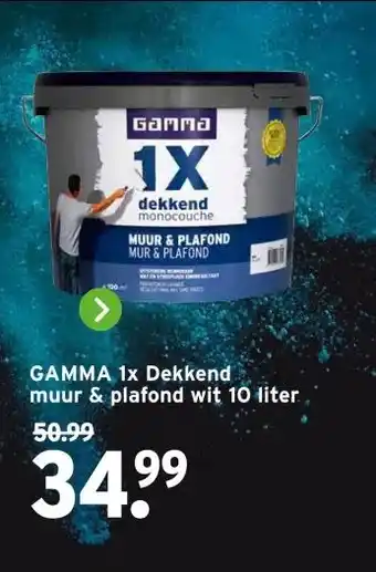 GAMMA GAMMA 1x Dekkend muur & plafond wit aanbieding