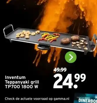 GAMMA Inventum Teppanyaki grill TP700 aanbieding