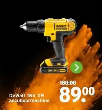 GAMMA DeWalt 18V XR accuboormachine aanbieding