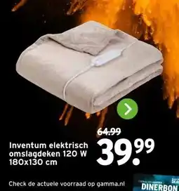 GAMMA Inventum elektrisch omslagdeken 120 W aanbieding