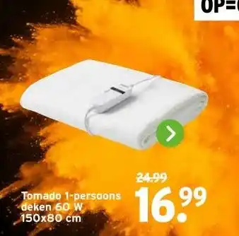 GAMMA Tomado 1-persoons deken 60 W aanbieding