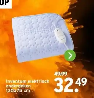 GAMMA Inventum elektrisch onderdeken aanbieding