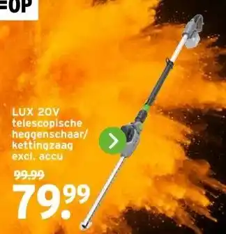 GAMMA LUX 20V telescopische heggenschaar/ kettingzaag aanbieding