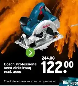 GAMMA Bosch Professional accu cirkelzaag aanbieding