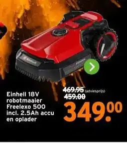 GAMMA Einhell 18V robotmaaier Freelexo 500 aanbieding