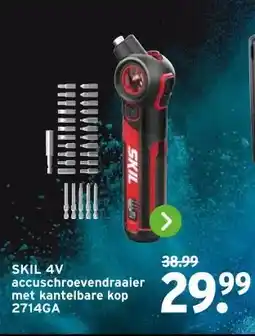GAMMA SKIL 4V accuschroevendraaier met kantelbare kop 2714GA aanbieding