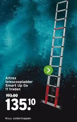 GAMMA Altrex telescoopladder Smart Up Go aanbieding