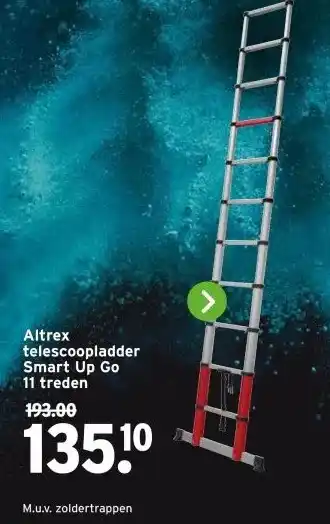 GAMMA Altrex telescoopladder Smart Up Go aanbieding