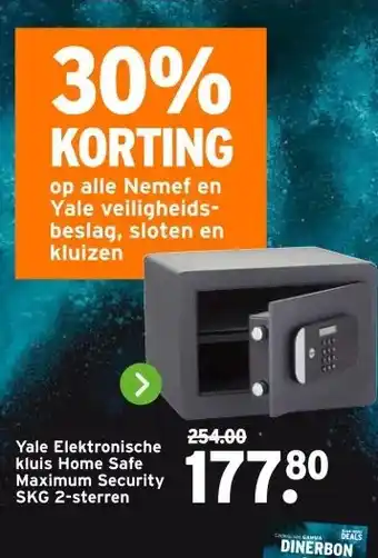 GAMMA Yale Elektronische kluis Home Safe Maximum Security SKG 2-sterren aanbieding