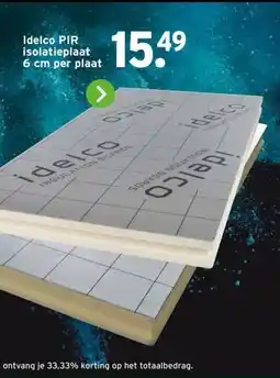 GAMMA Idelco PIR isolatieplaat aanbieding