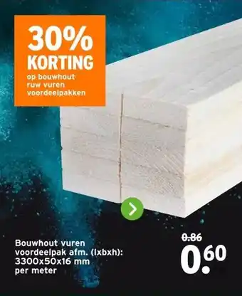 GAMMA Bouwhout vuren voordeelpak aanbieding