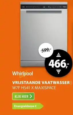 Expert Whirlpool W7F HS41 X MaxiSpace Rvs aanbieding