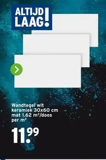 GAMMA Wandtegel wit keramiek aanbieding