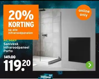 GAMMA Sanivesk infraroodpaneel Porto aanbieding