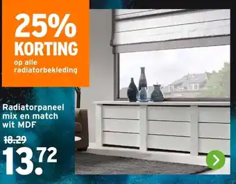 GAMMA Radiatorpaneel mix en match wit MDF aanbieding