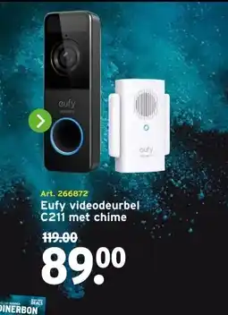 GAMMA Eufy videodeurbel C211 met chime aanbieding